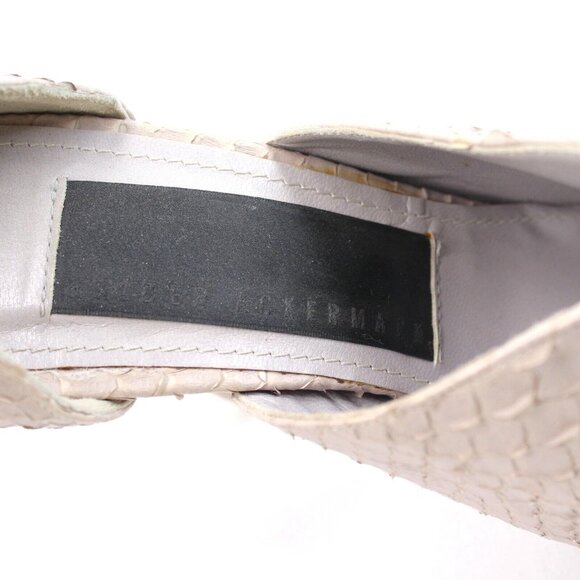 Haider Ackermann Sz 8.5 Gray D'orsay Real Snakeskin High Heel Pump Shoes Luxury - Picture 8 of 9